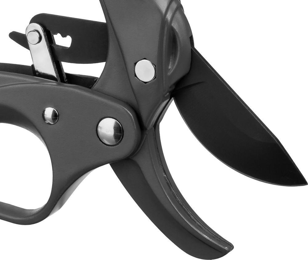 Контактный секатор P-33, 200 мм, закаленная сталь, с храповым механизмом, алюминиевые рукоятки с эфесом, PROLine GRINDA 423433