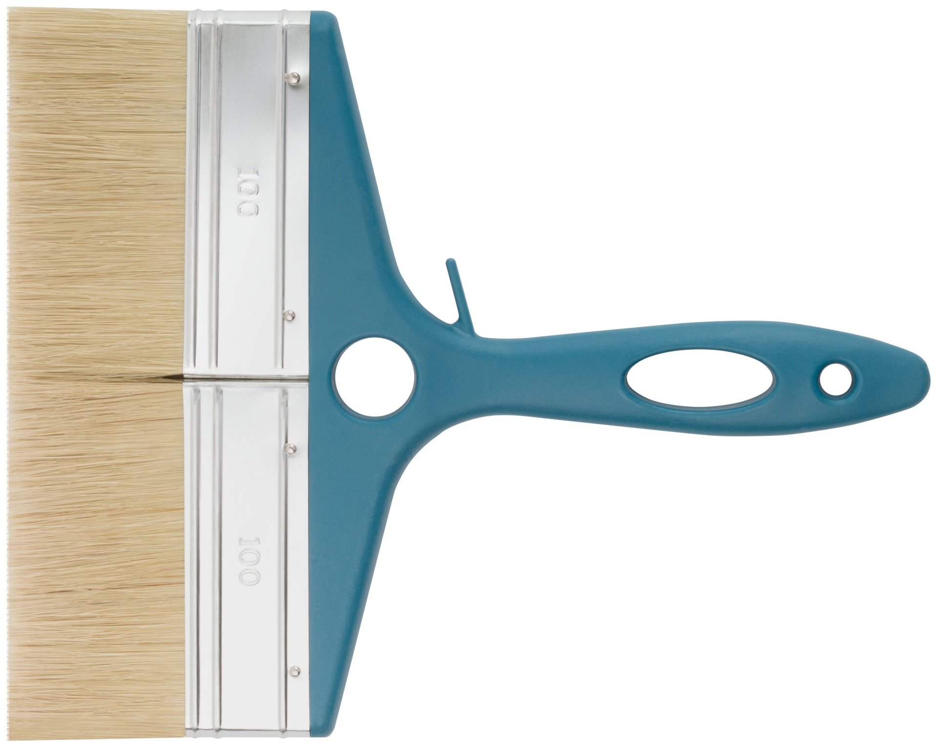 Кисть флейцевая Атлант, натуральная светлая щетина, пластиковая ручка 8 (200 мм) (01250)