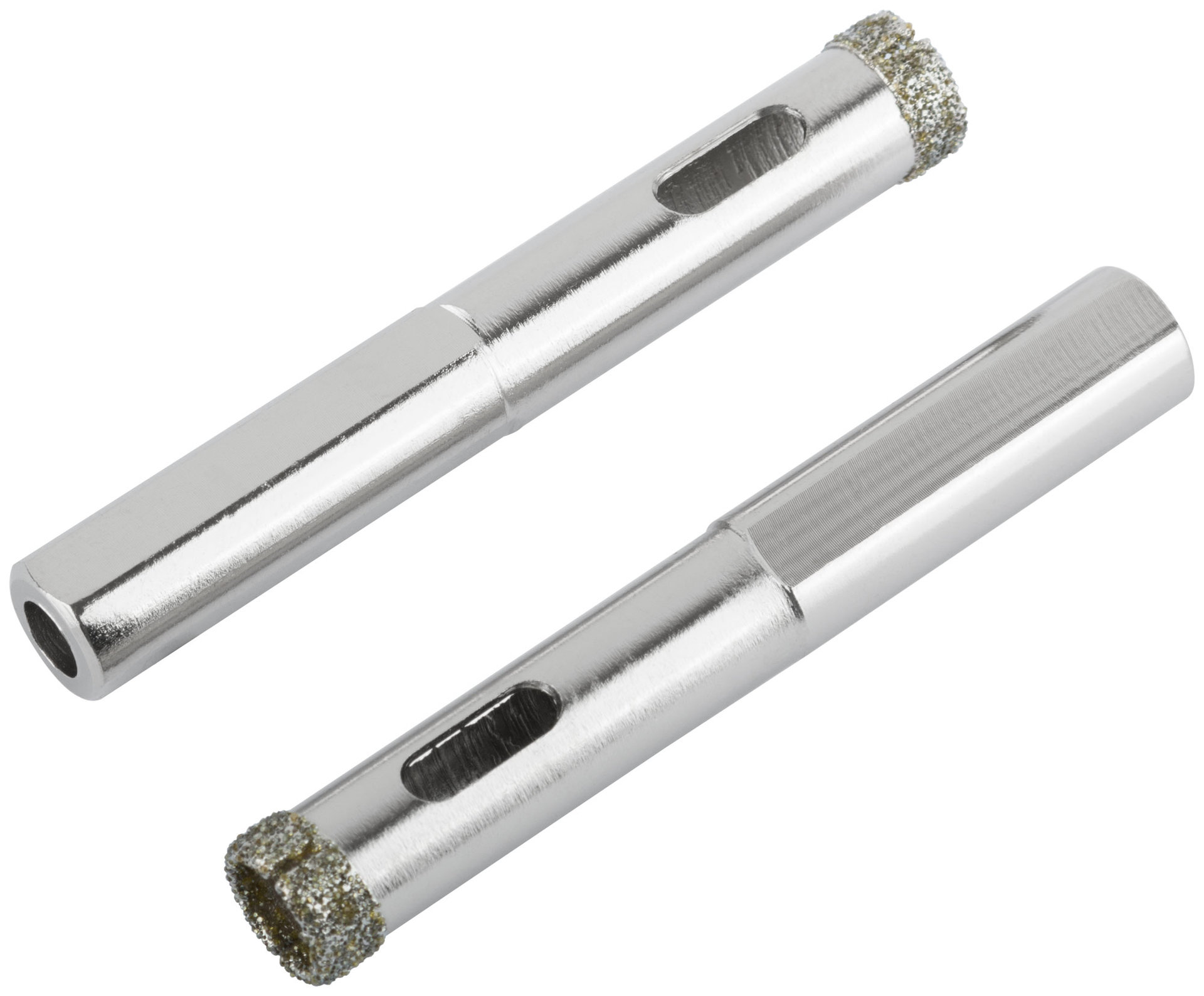 Коронки кольцевые по керамограниту, камню и кафелю алмазные, набор 2 шт., 10х65 мм (16203)