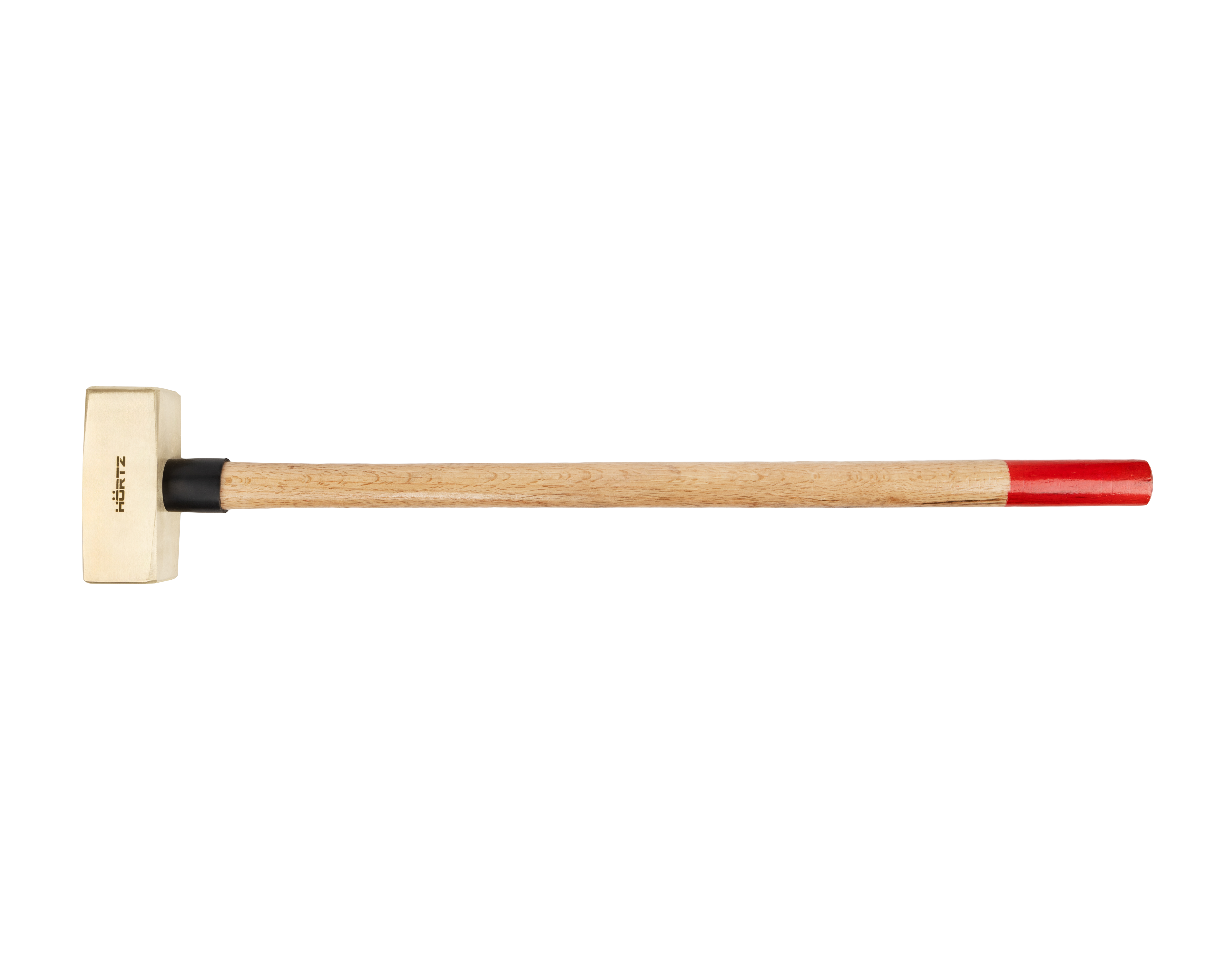 Кувалда тупоносая (немецкий тип) 1,8 кг латунь рукоятка дерево искробезопасная 2104B-1008, HORTZ