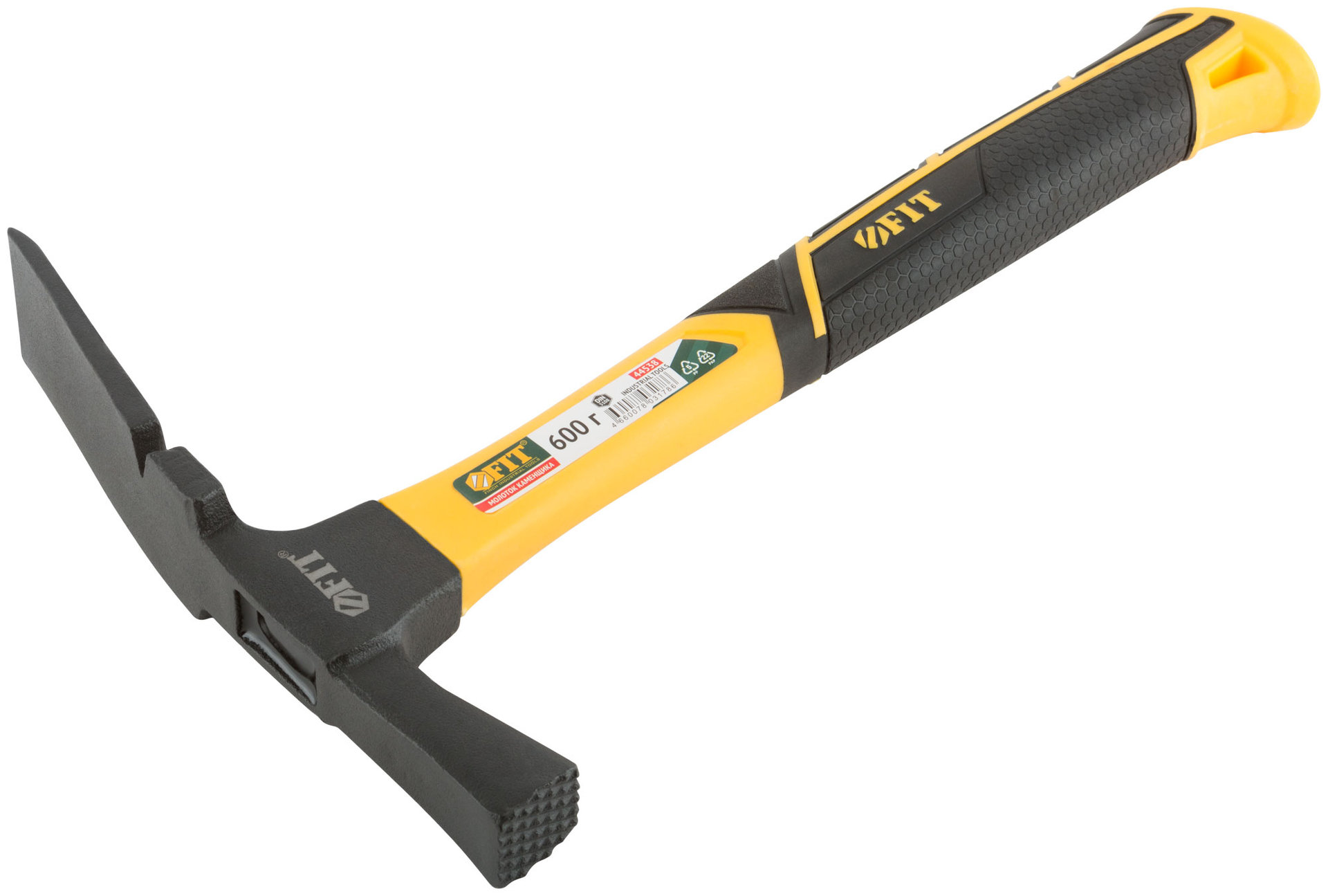 Молоток каменщика, фиберглассовая усиленная ручка, Профи 600 гр. (44538)