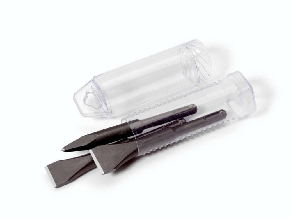 Набор PSC-зубил для электрических отбойных молотков, SDS-plus, 3 пр., зубила 140 мм: плоское 1 шт, пикообразное 1 шт, плоское широкое 1 шт (RE-21200096)