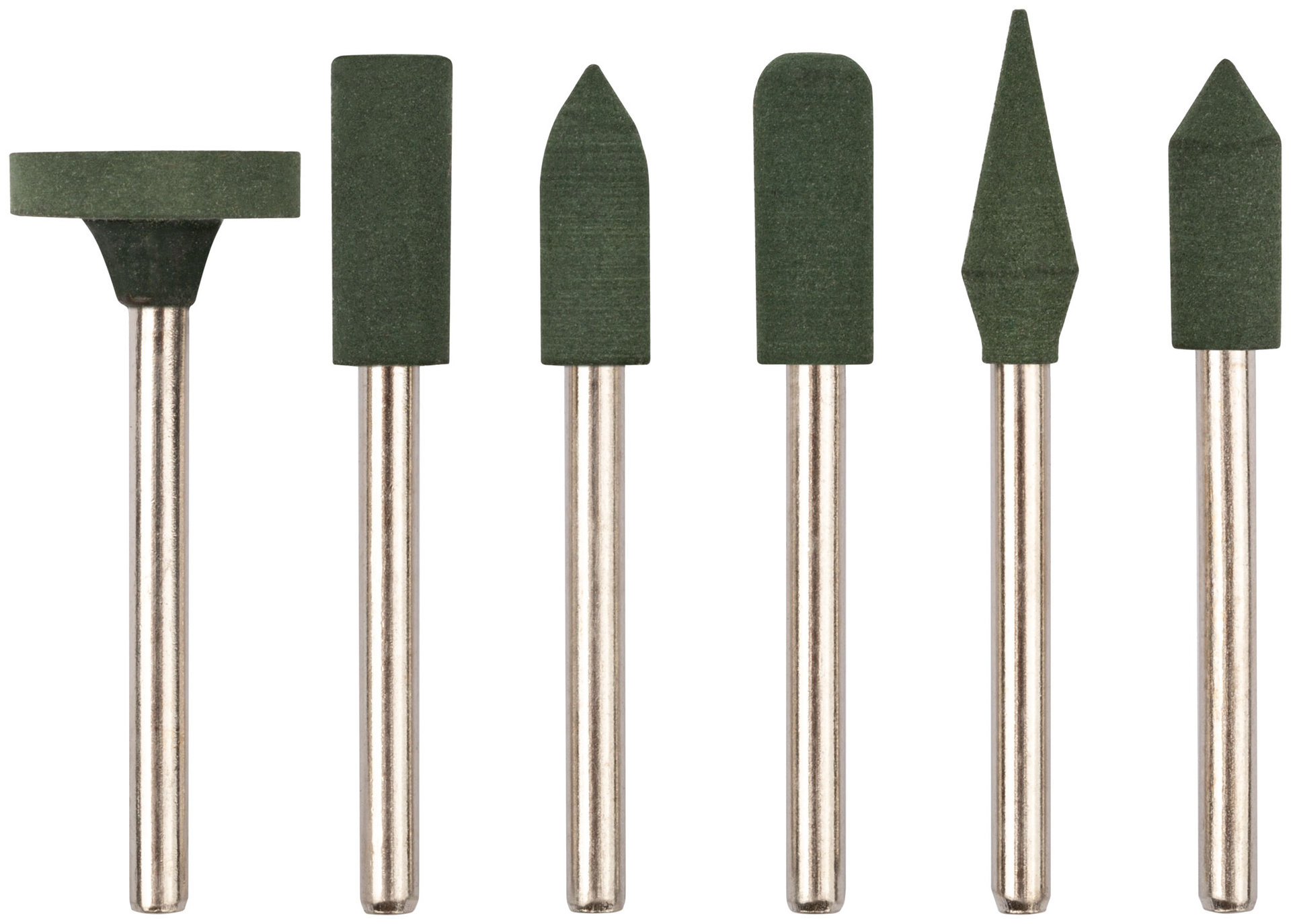 Насадки резиновые полировальные мелкой зернистости, набор 6 шт. (36923)