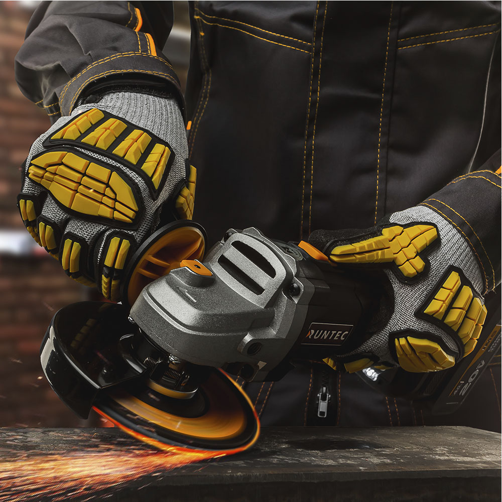 Шлифмашина угловая аккумуляторная PRO 125 мм, 20В, 2*4Ач, 900Вт RUNTEC RT-AG900