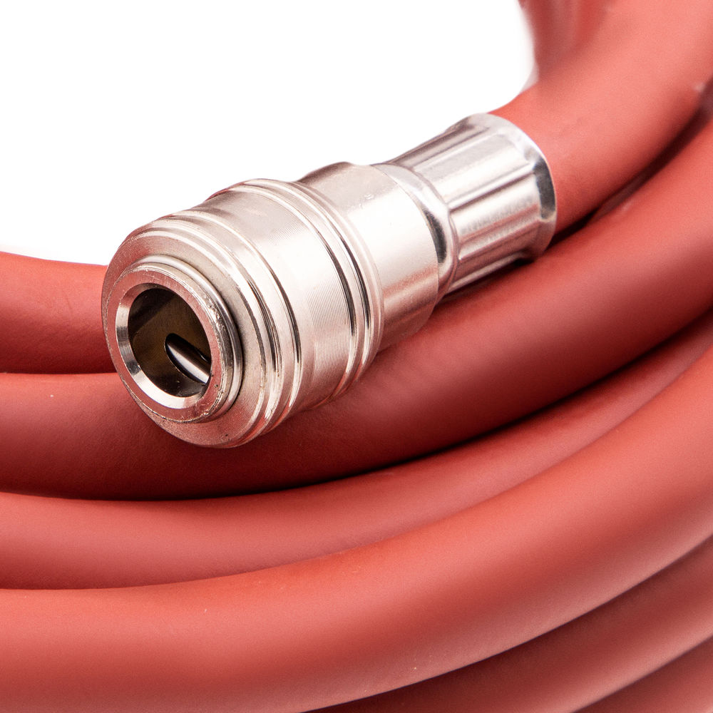 Шланг пневматический резиновый, 10 x 16 мм, 24 бар, армированный, быстросъемное соединение, 20 м Stels (57023)