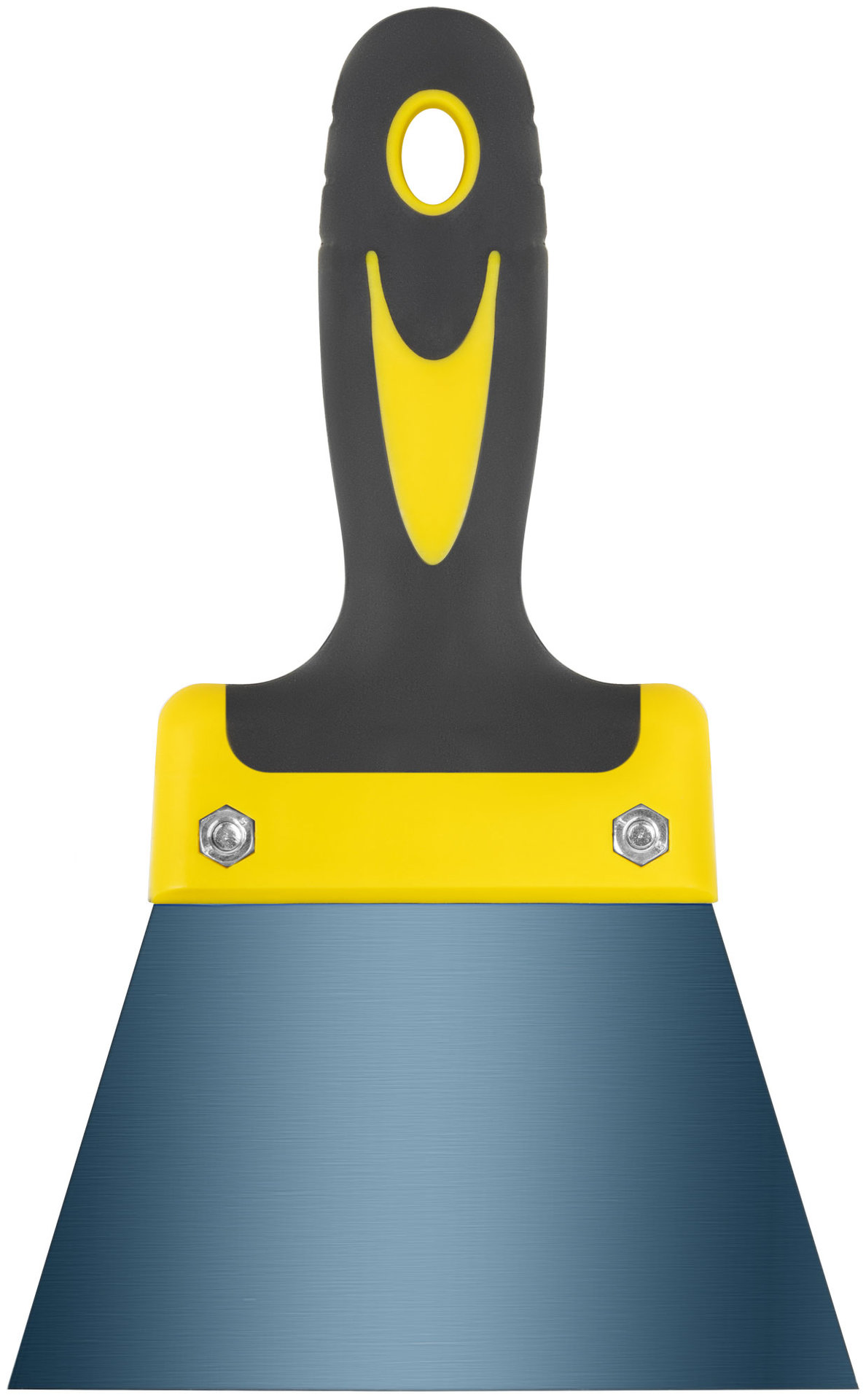 Шпатель фасадный Мастер, пружинная колоризованная сталь, двухкомпонентная ручка, плоский 125 мм (06460)