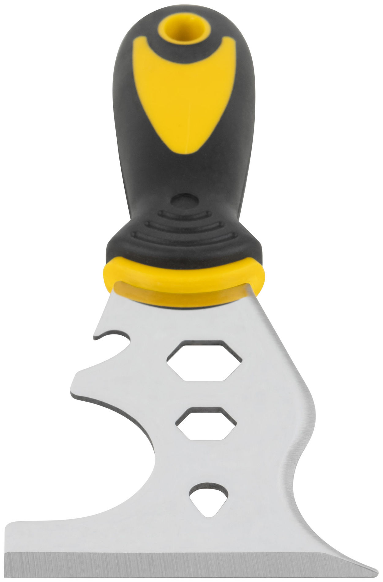 Шпатель многофункциональный Профи, толщ.лезв.1,8 мм, двухкомп. ручка, усил.сталь, 75 мм (06653)