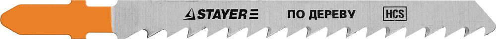 Полотна для лобзика T-хвост., HCS сталь, по дереву/ДСП/ДВП, шаг зуба 4 мм (6TPI), раб. длина 75 мм, 2 шт T101D Professional STAYER 15990-4