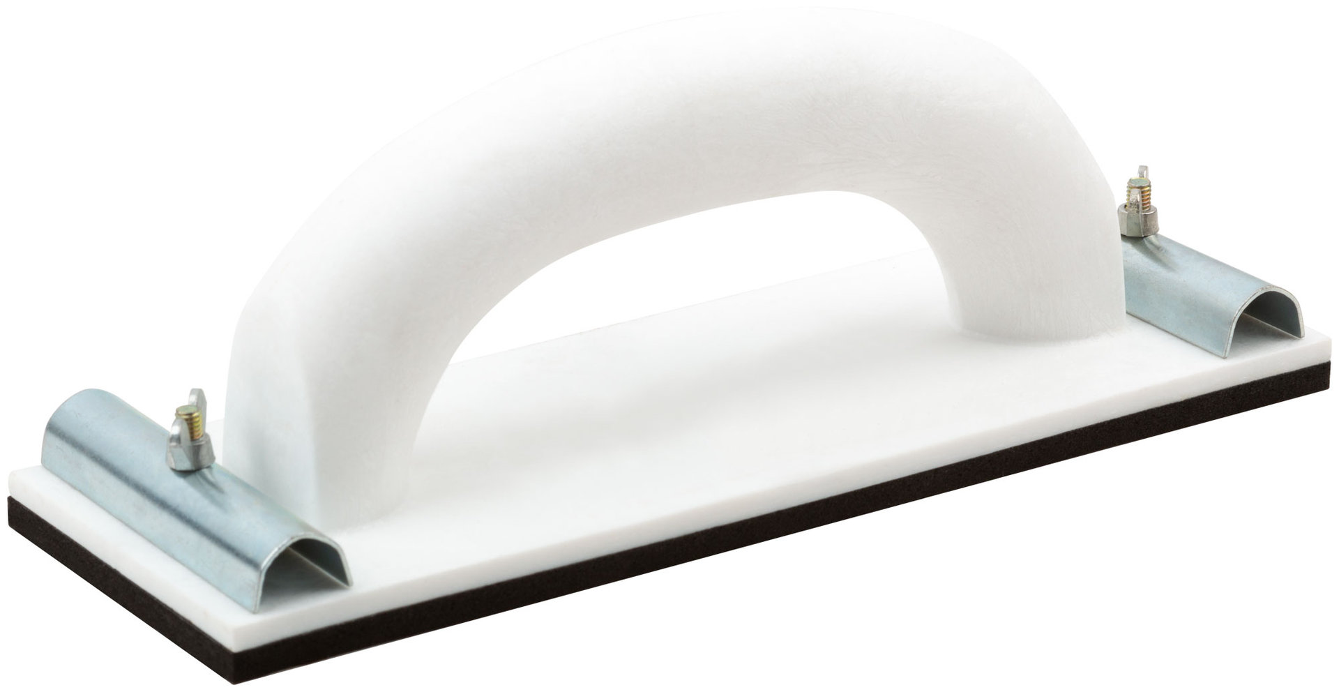 Терка д/наждачной бум.пластиковая с мет.прижимом 230х80 мм (39731)