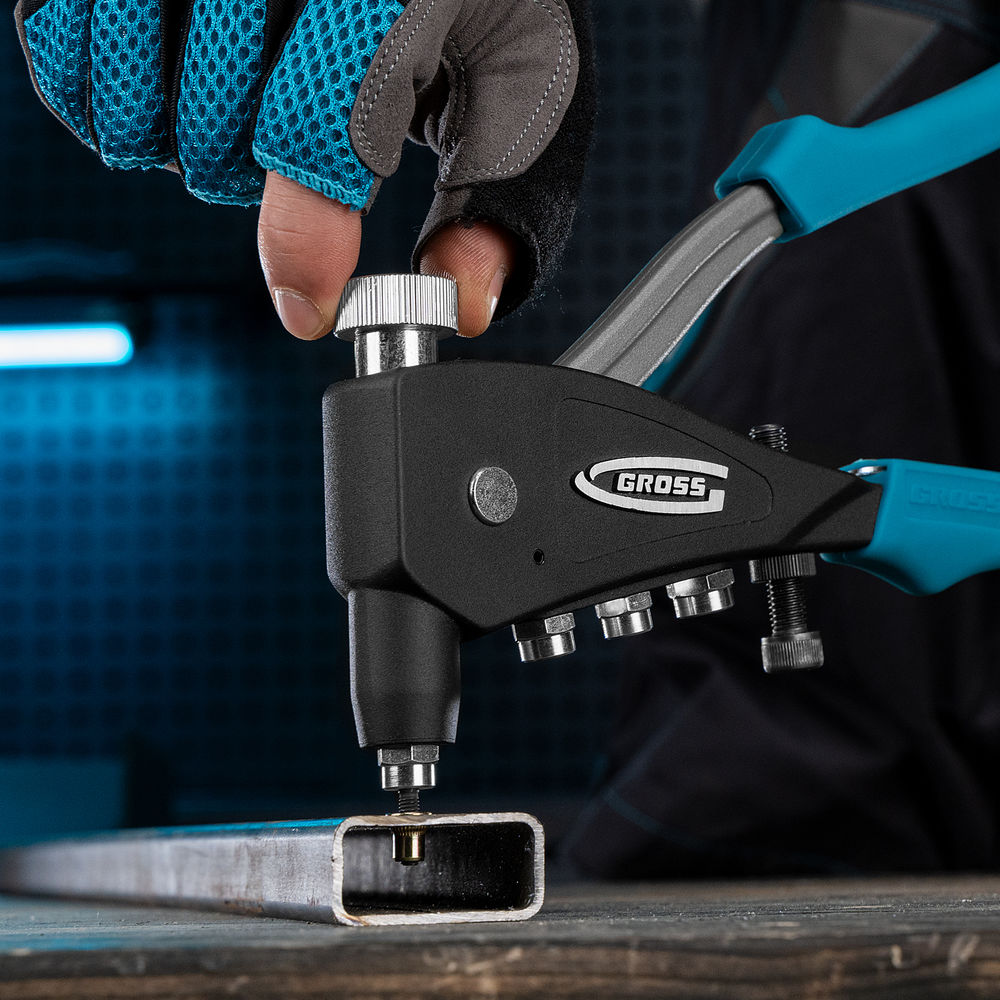 Заклепочник для резьбовых заклепок, заклепки М3, М4, М5, M6 Gross (40410)