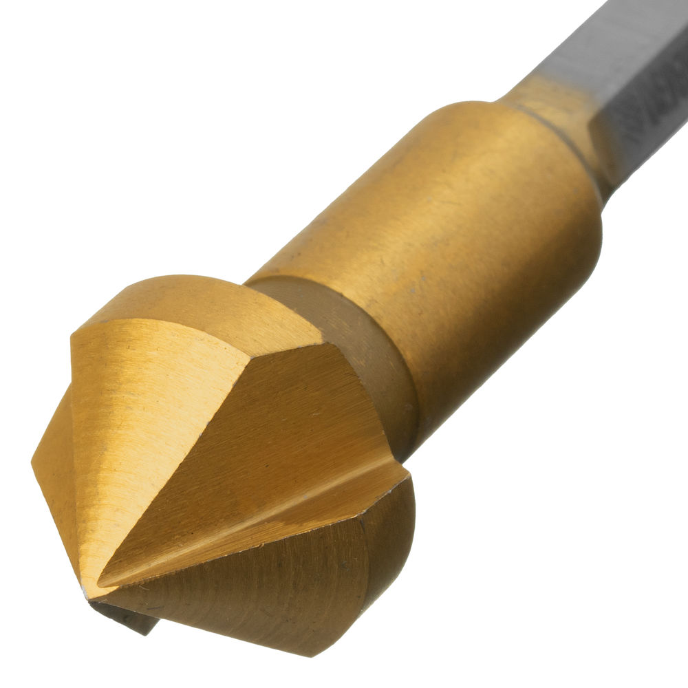 Зенковка конусная под М8, HSS, по металлу, 6-гранный хвостовик Denzel (72308)