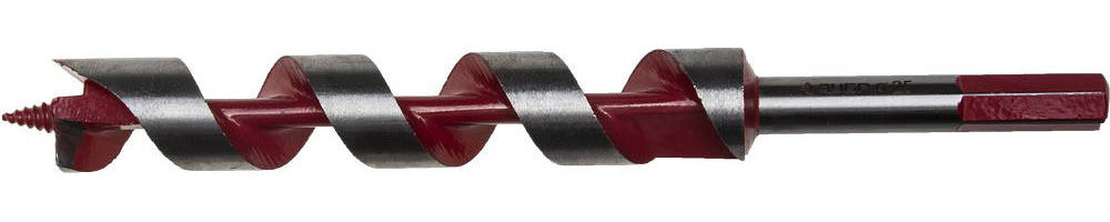 Сверло левиса по дереву 25?235/160 мм шестигранный хвостовик ЗУБР 2947-235-25