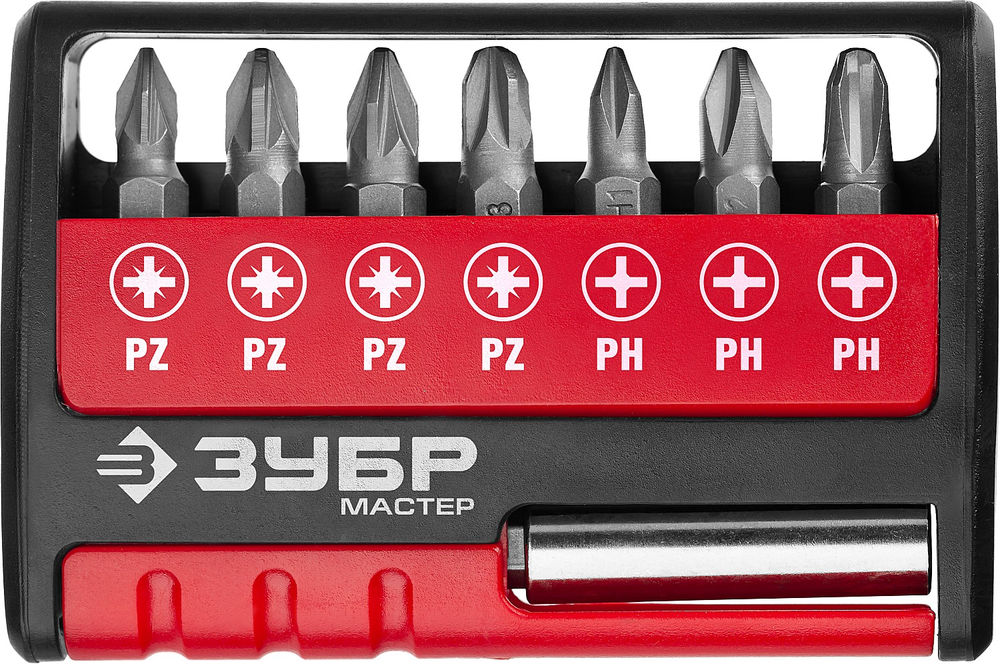 Набор бит с адаптером MX-8, 8 шт ЗУБР 26089-H8