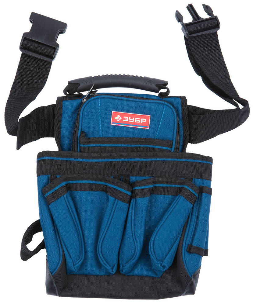 Поясной подсумок с 7 карманами и держателем для молотка ЗУБР 38634