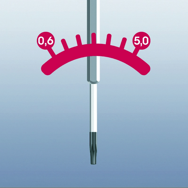 Индикатор крутящего момента 8 IP x 1.2 Нм фиксированный момент TORX PLUS серия 300 IP Wera WE-028042