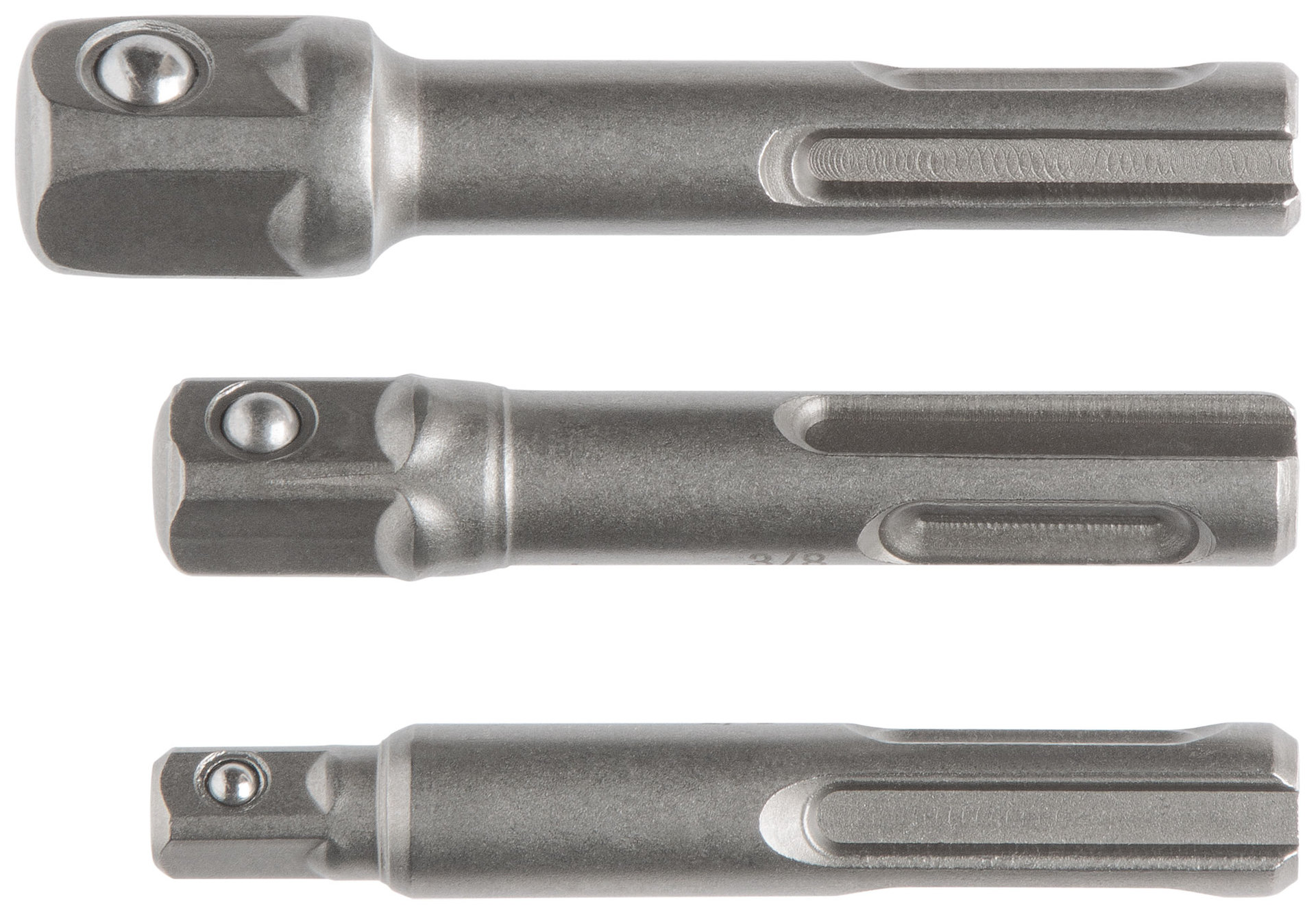 Адаптеры под головки с хвостовика SDS-PLUS, набор 3 шт. , легированная сталь (57955)