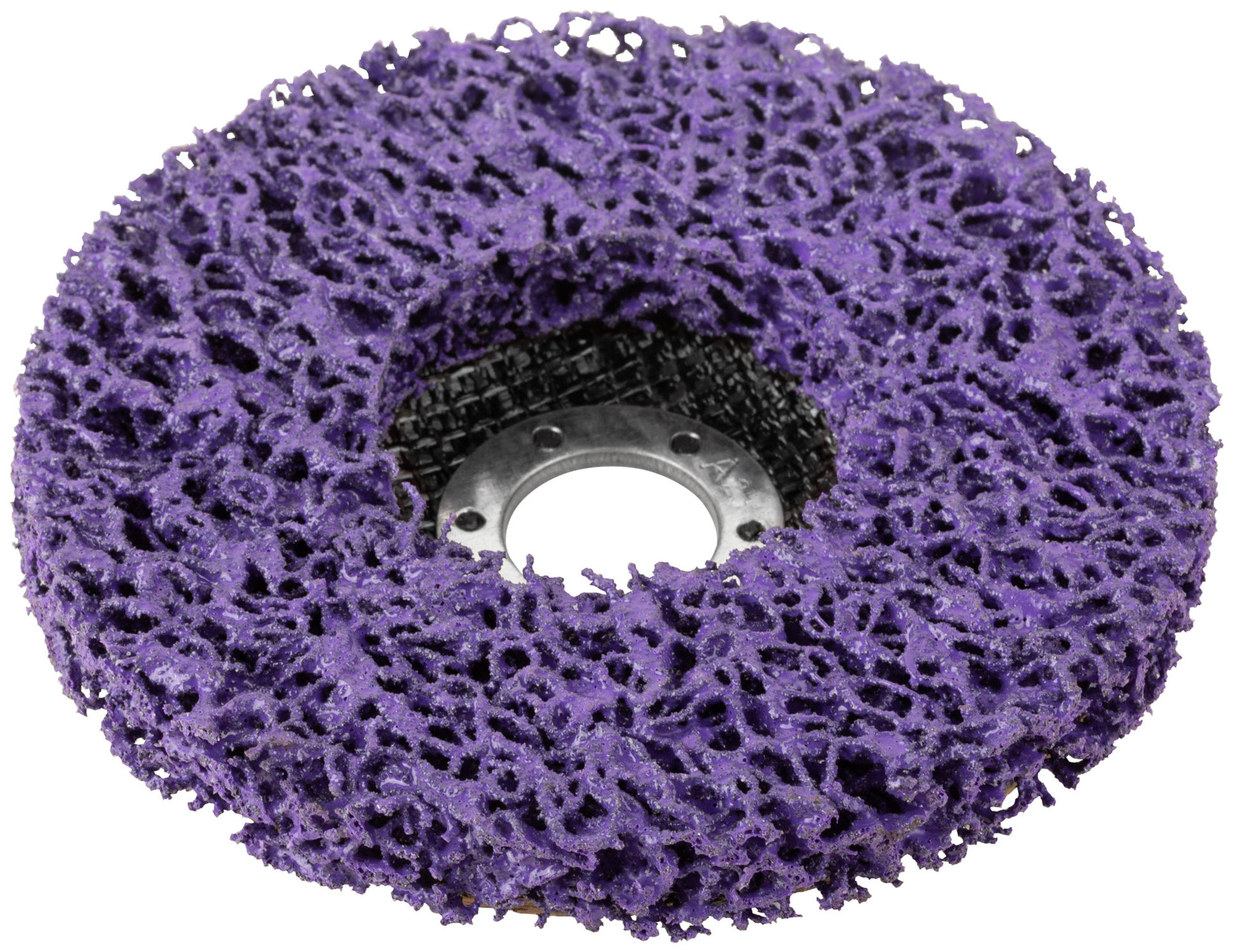 Диск зачистной полимерный, фиолетовый, посадочный диаметр 22,2 мм, 125 мм (39614)