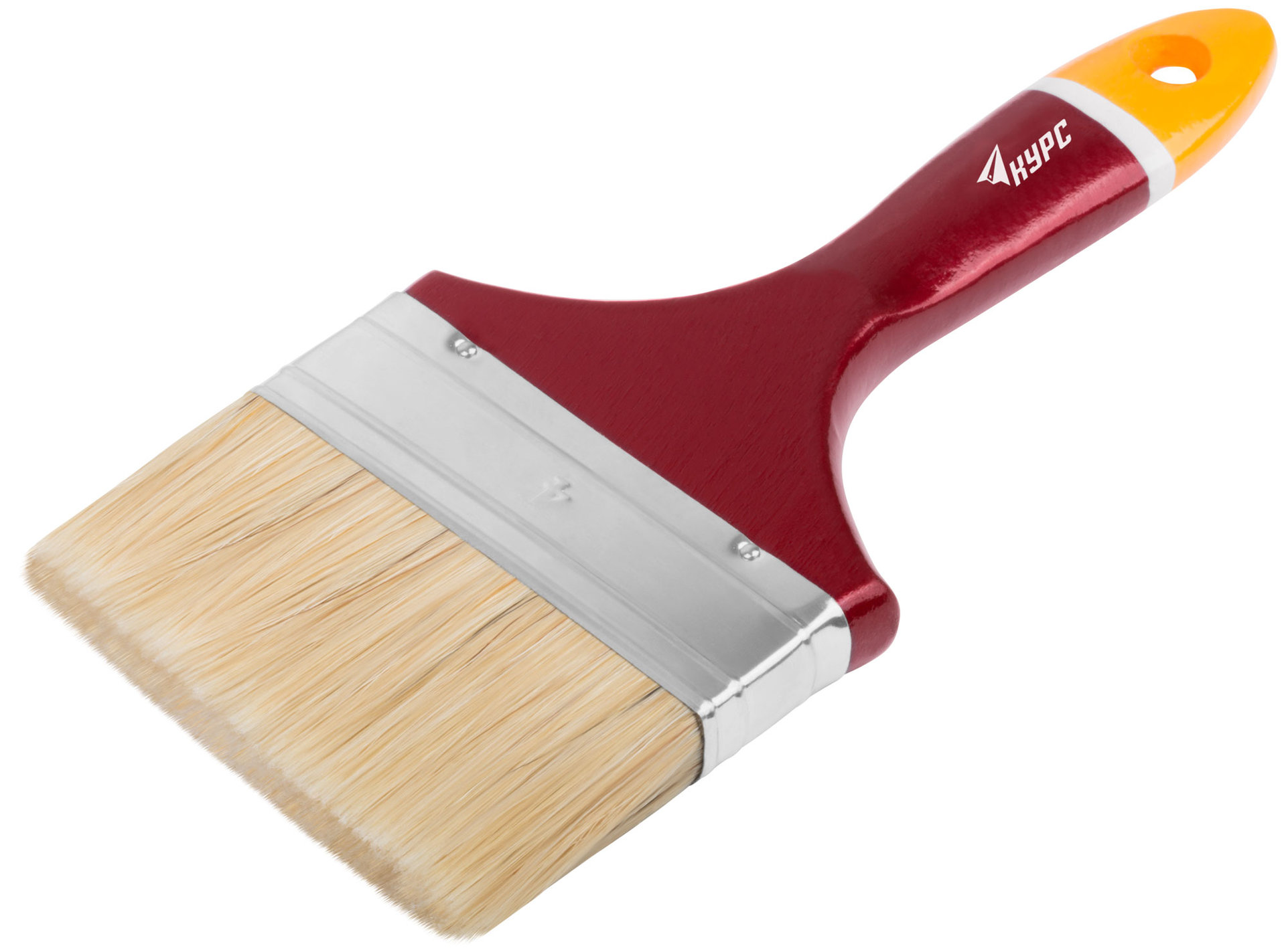 Кисть флейцевая Мастер, натур. щетина, деревянная ручка 4 (100 мм) (00838)