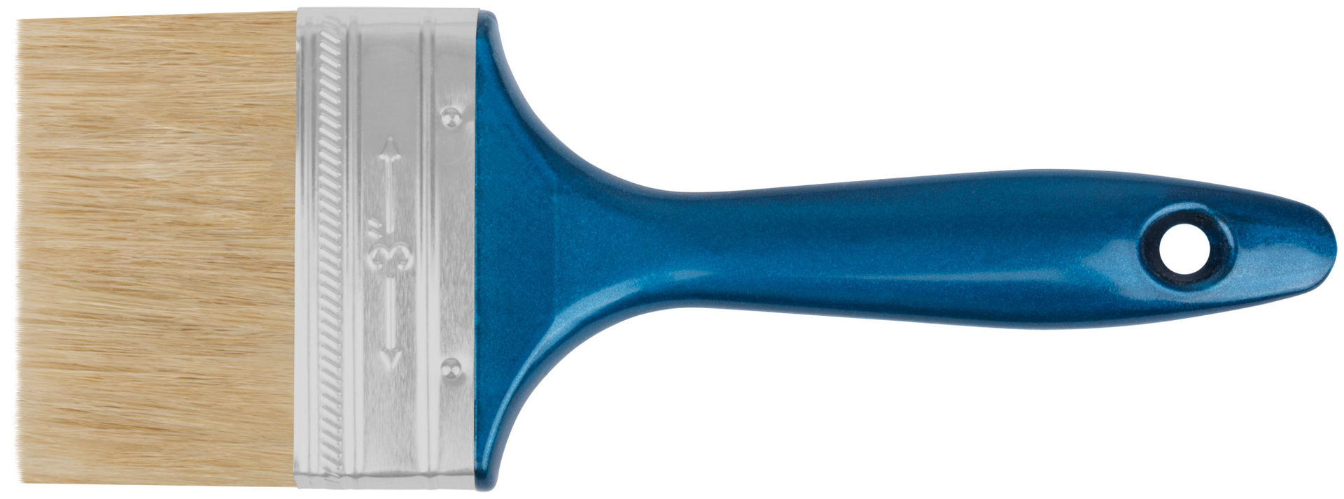 Кисть флейцевая Модерн, натур.светлая щетина, пластиковая ручка 3 (75 мм) (01157)