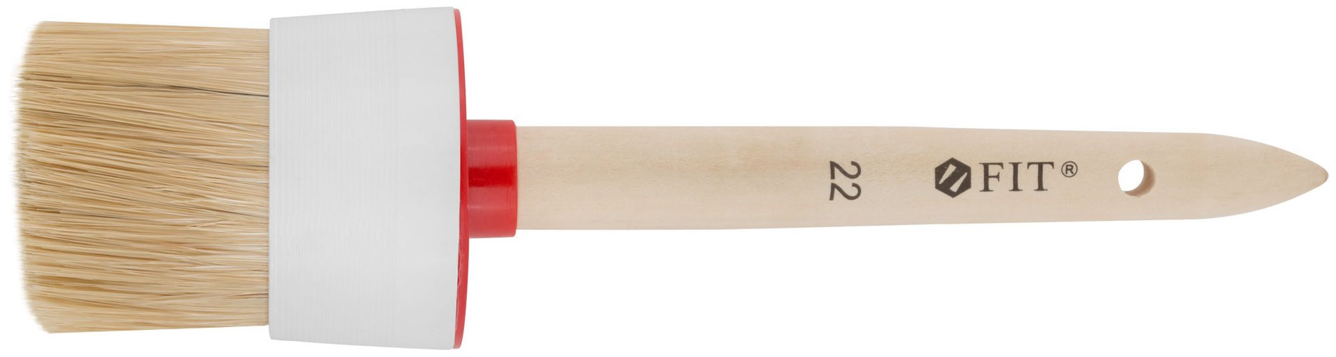 Кисть круглая, натуральная светлая щетина №22 (70 мм) (01312)