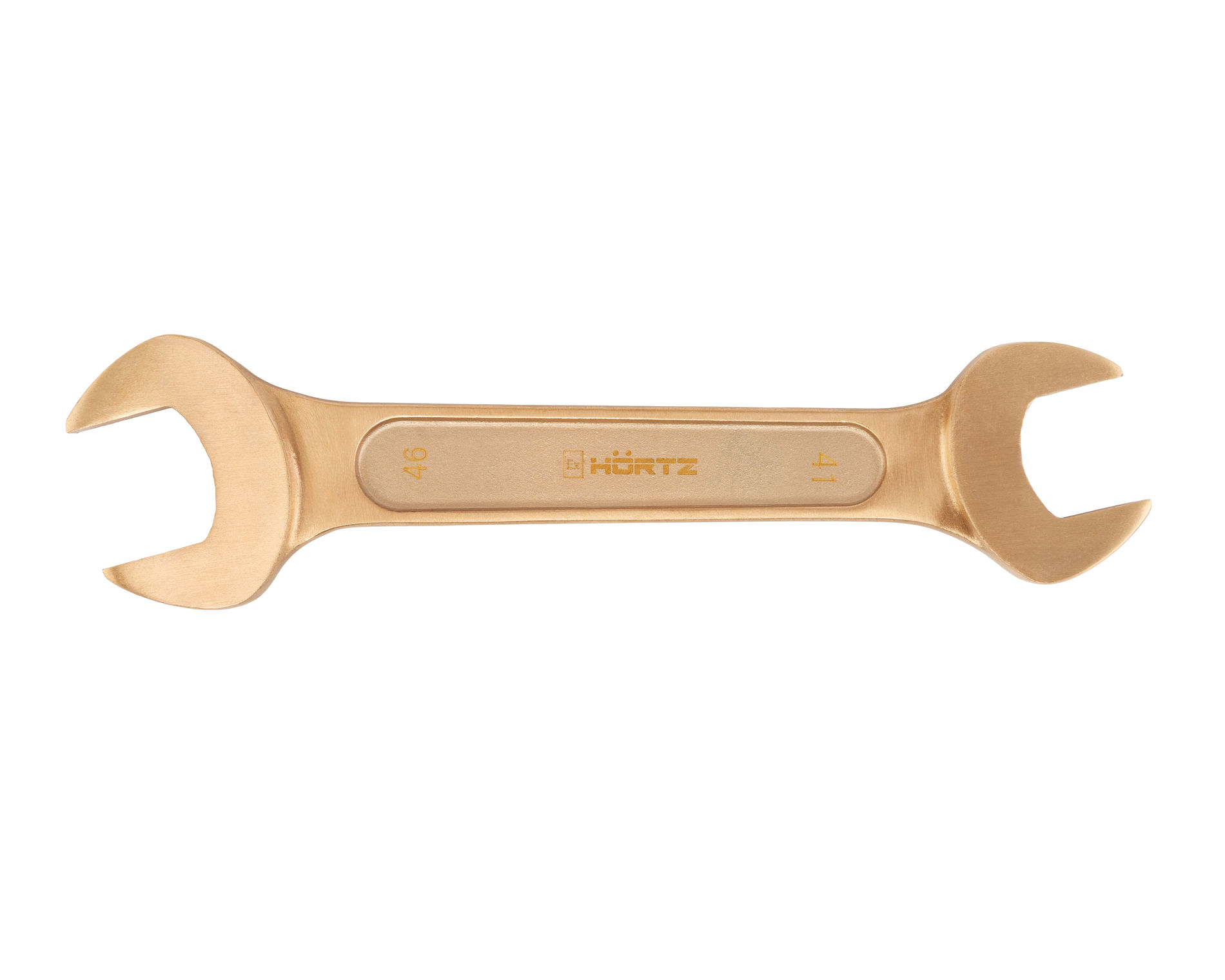 Ключ гаечный рожковый двусторонний 41х46 искробезопасный сплав BeCu, HORTZ