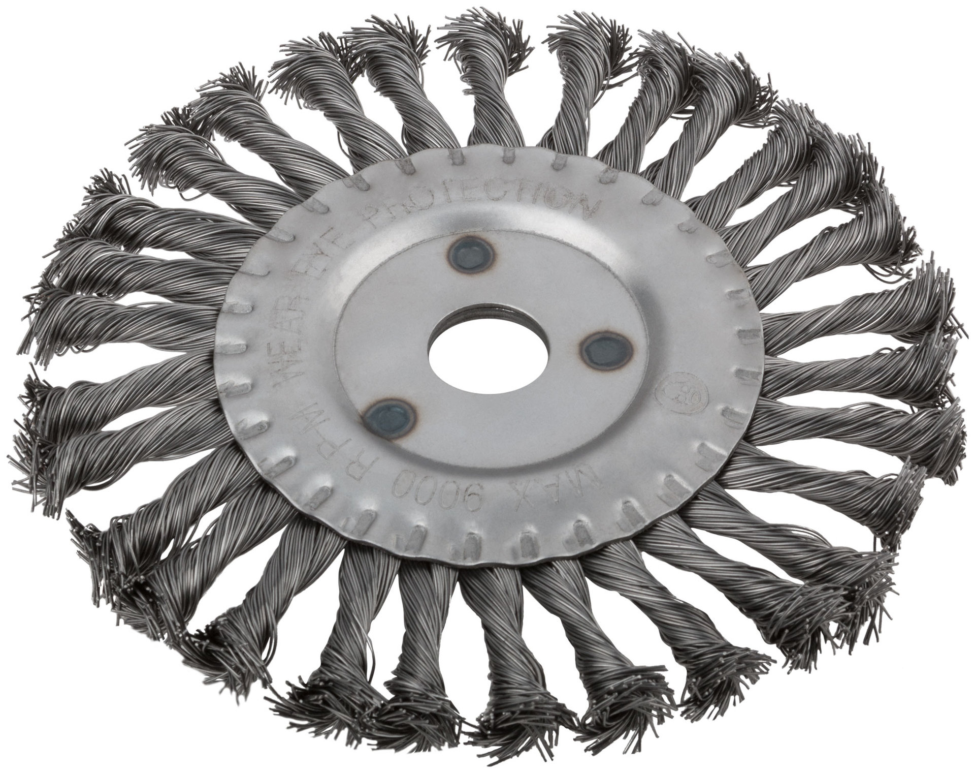 Корщетка дисковая прямая, посадочный диаметр 22,2 мм, стальная витая проволока 180 мм (39032)