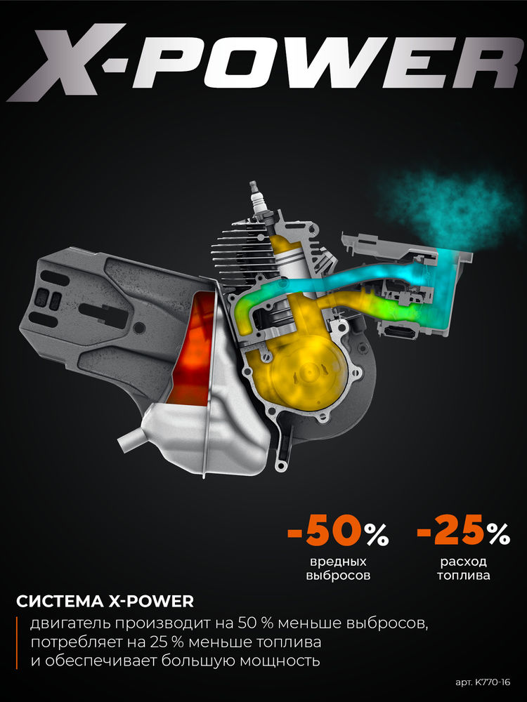 Бензорез (бетонорез) 3700 Вт, 400 мм по бетону, без диска K770-16 KRAFTOOL K770-16