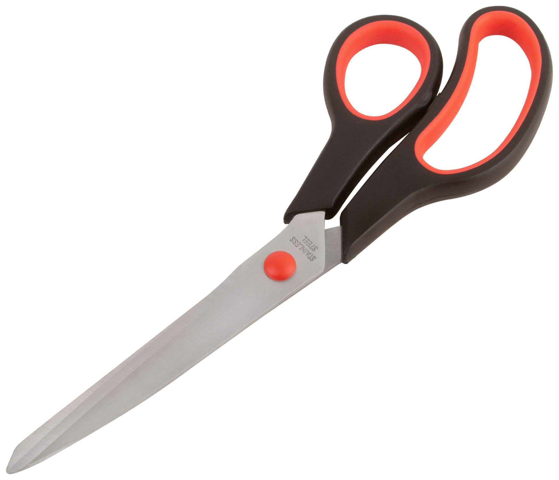 Ножницы бытовые нержавеющие, прорезиненные ручки, толщина лезвия 2,0 мм, 250 мм (67379)