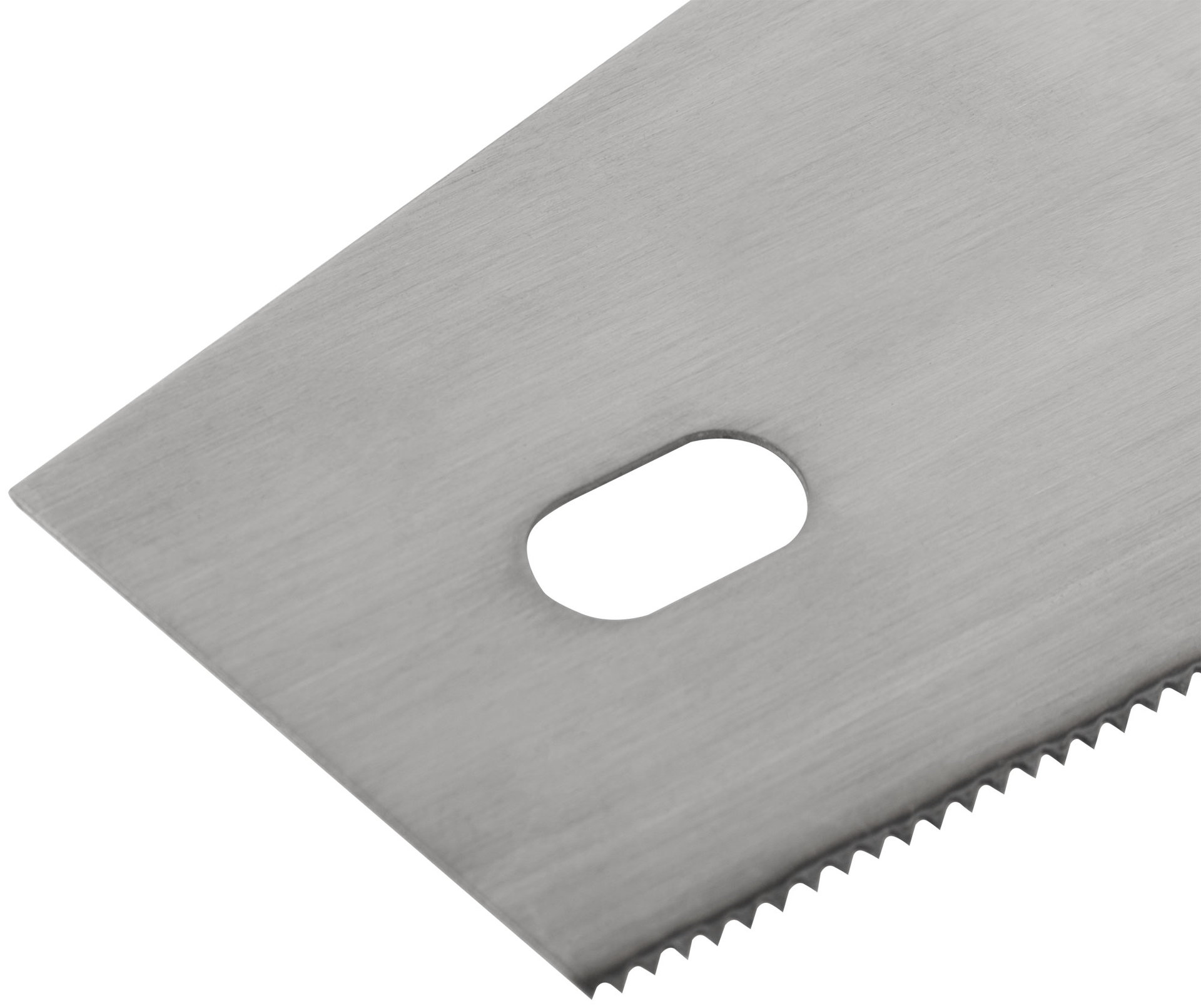 Ножовка по ламинату, мелкий каленый зуб 12 ТPI (шаг 2 мм), заточка, пласт.прорезиненная ручка 350 мм (40478)