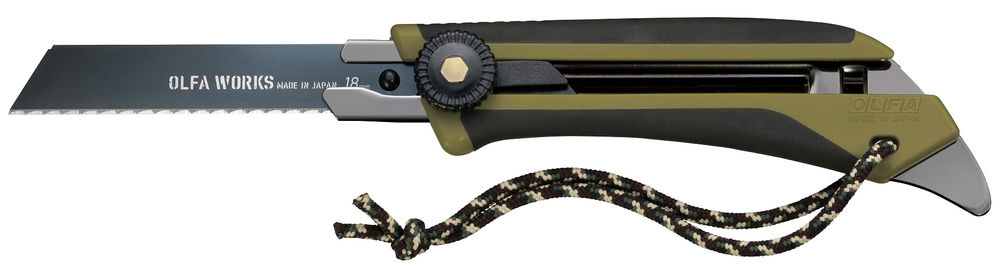 Универсальный нож со сменным серрейторным лезвием для сложных материалов WORKS FK1 FIELD KNIFE OLFA OW-FK1-OD