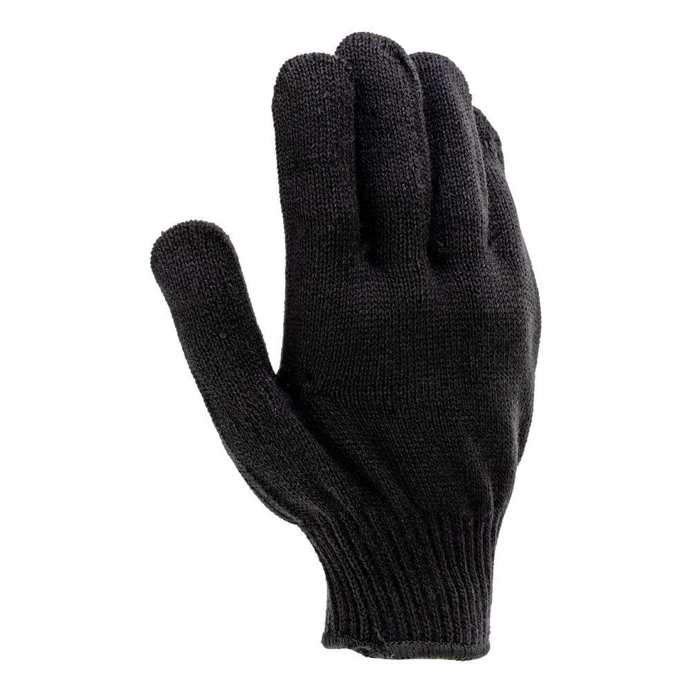 Перчатки трикотажные, акрил, ПВХ гель, Протектор, черны, оверлок Сибртех (68661)