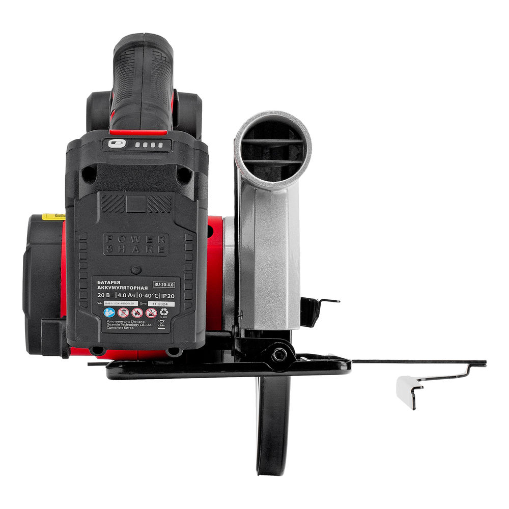 Пила циркулярная аккумуляторная CCSU-20-165, 165 мм, Li-Ion, 20 В// MTX (27480)