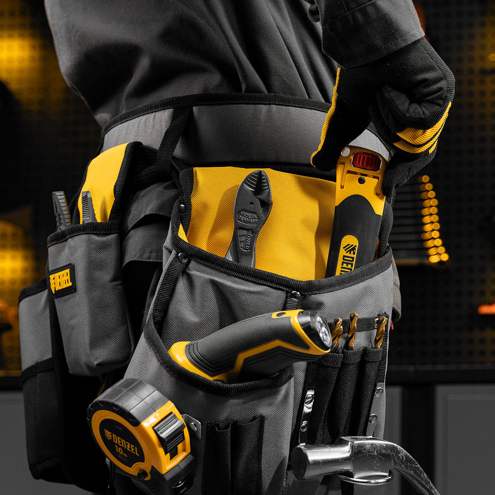 Пояс монтажника, сумки поясные, кобура для шуруповерта Denzel