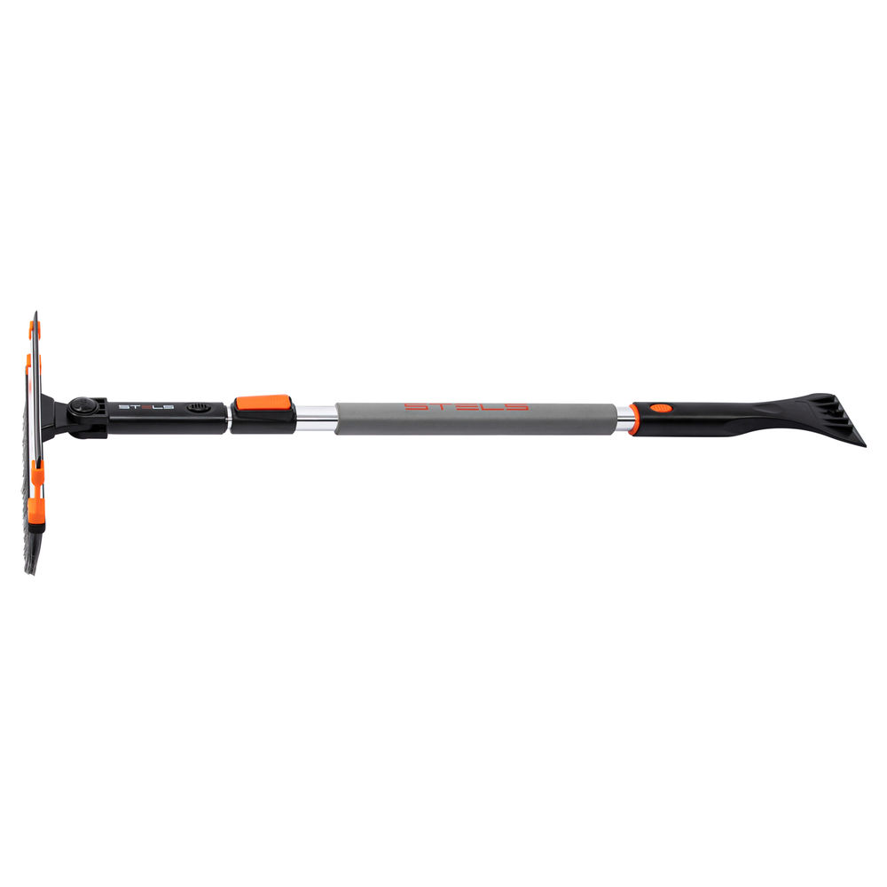 Щетка-сметка для снега со скребком и водосгоном, телескопическая, поворотная голова Stels (55299)