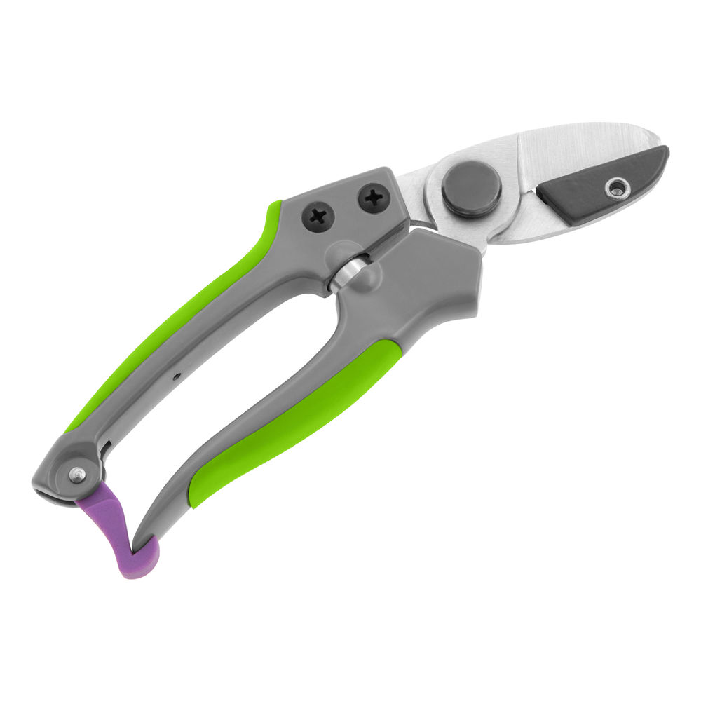 Секатор с наковальней, 170 мм, металлические обрезиненные рукоятки, Palisad (60490)