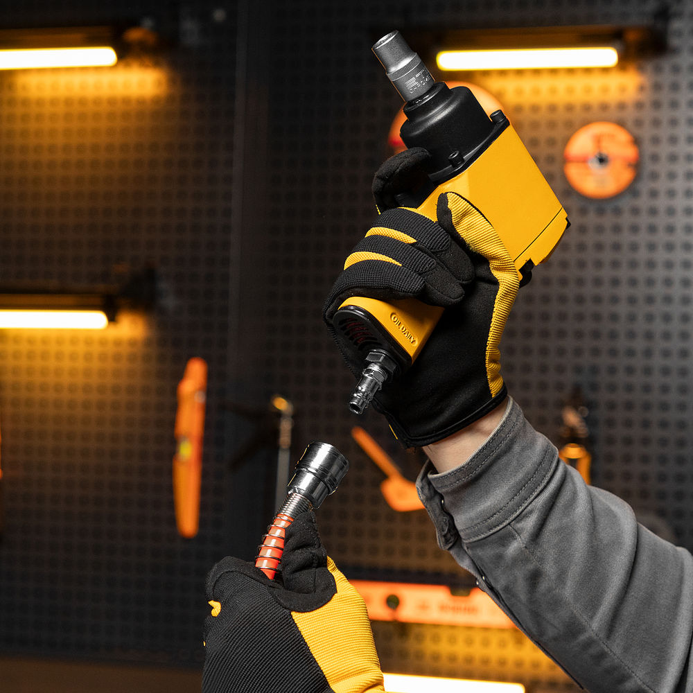 Шланг спиральный воздушный 8 х 12 мм, 18 бар, с быстросъемными соединениями, 10м Stels (57015)