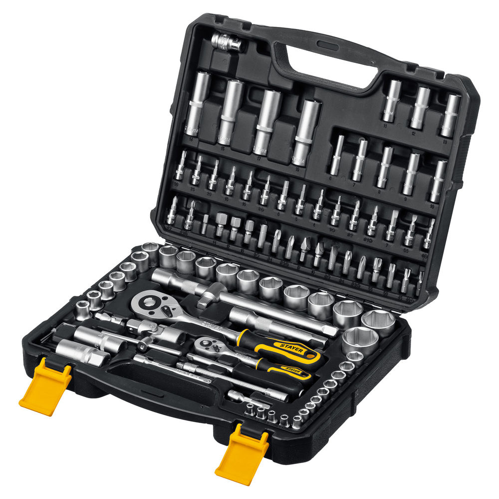 Набор инструмента универсальный AUTO 94, 94 предм., (1/2+1/4) Professional STAYER 27760-H94