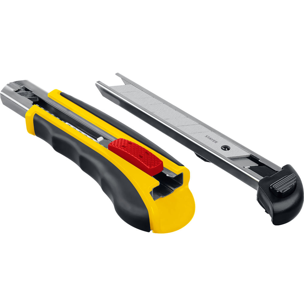 Нож 18 мм с автозаменой и автостопом с доп. фиксатором HERCULES-18 Professional STAYER 09165