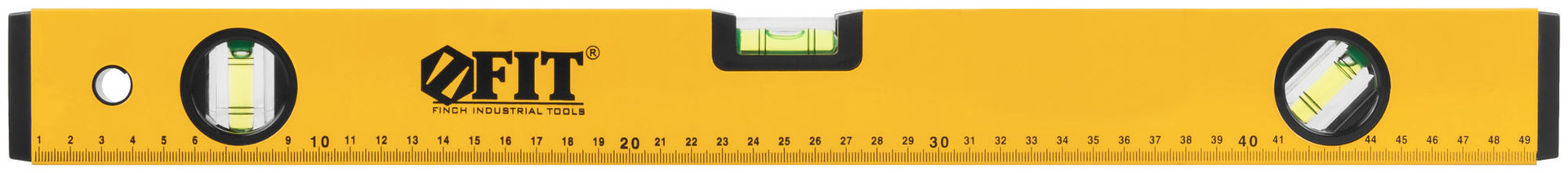 Уровень Стайл, 3 глазка, желтый усиленный корпус, фрезер. рабочая грань, шкала, Профи 500 мм (18205)