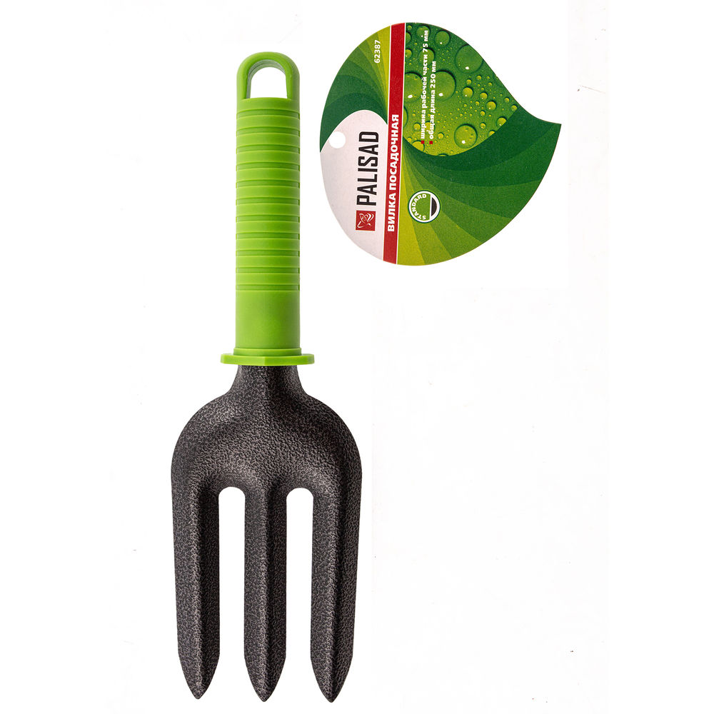 Вилка посадочная, 75 х 250 мм, стальная, пластиковая рукоятка, Standard, Palisad (62387)