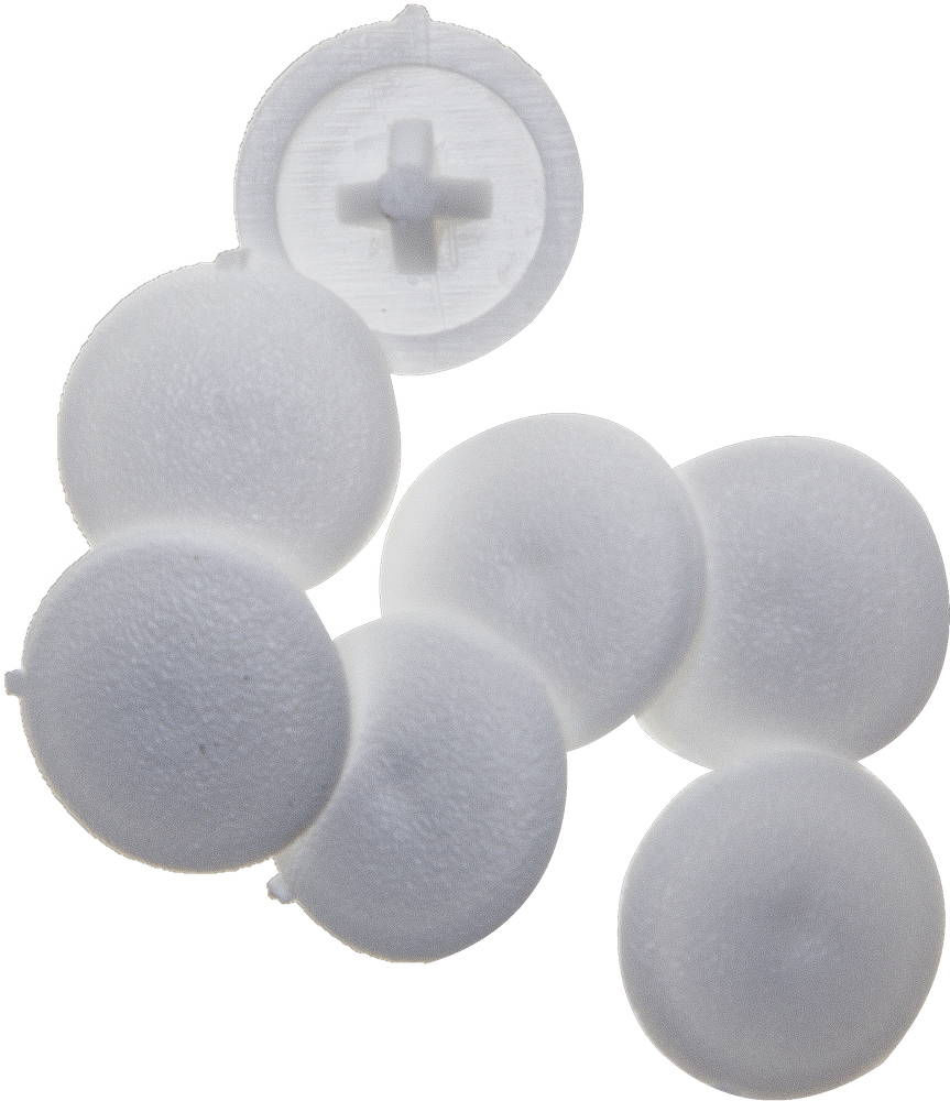 Заглушка декоративная под шуруп шлиц №2 цвет белый, 40 шт ЗУБР 4-308156-3