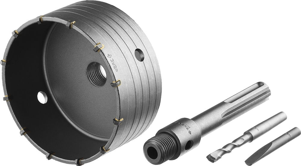 Коронка по бетону с державкой 125 мм, SDS-max, 12Т ЗУБР Профессионал 2918-125