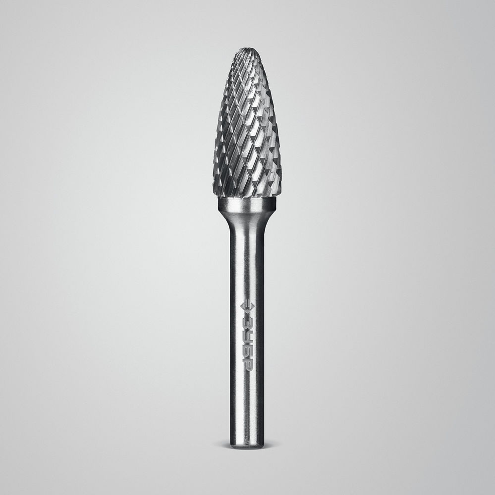 Борфреза твердосплавная 12?25 мм тип F парабола с закругленным углом радиус 3.0 мм хв-к 6 мм Профессионал ЗУБР 28805-12-25