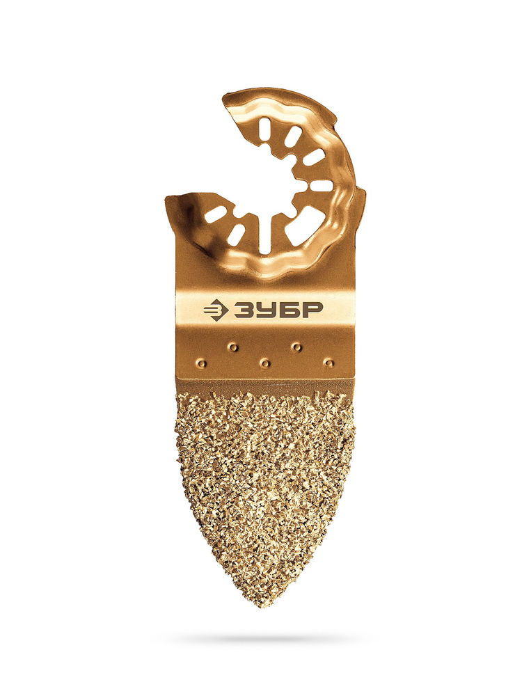 Полотно дельтовидное CARBIDE ВК8 Р40 35 x 42 мм с твердосплавной крошкой: керамика, кирпич, пенобетон ЗУБР StarQuick 15582-P40