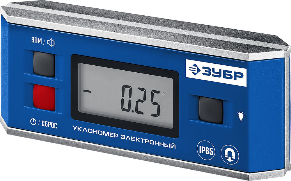 Электронный уровень-уклономер МИНИ, 0 - 90°, ±0.05° ЗУБР Профессионал 34745_z01
