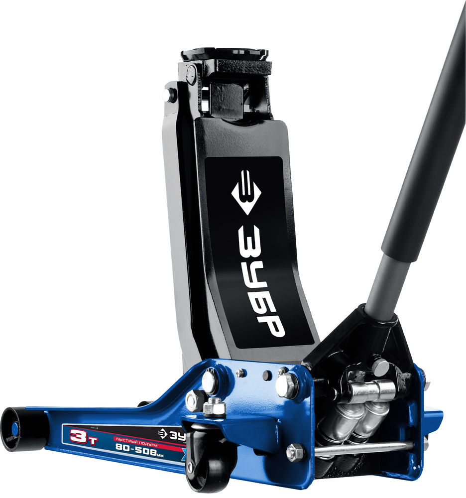 Универсальный гидравлический подкатной домкрат 3 т 80 - 508 мм для СТО X85 ЗУБР 43051-3
