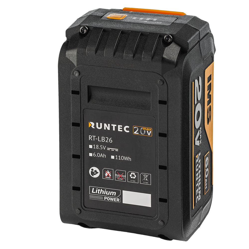 Батарея аккумуляторная PRO 20В, 6Ач RUNTEC RT-LB26