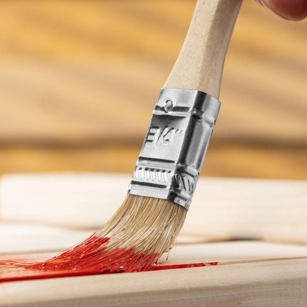 Кисть плоская Стандарт 3/4 (20 мм) натуральная щетина, деревянная ручка MTX (82515)