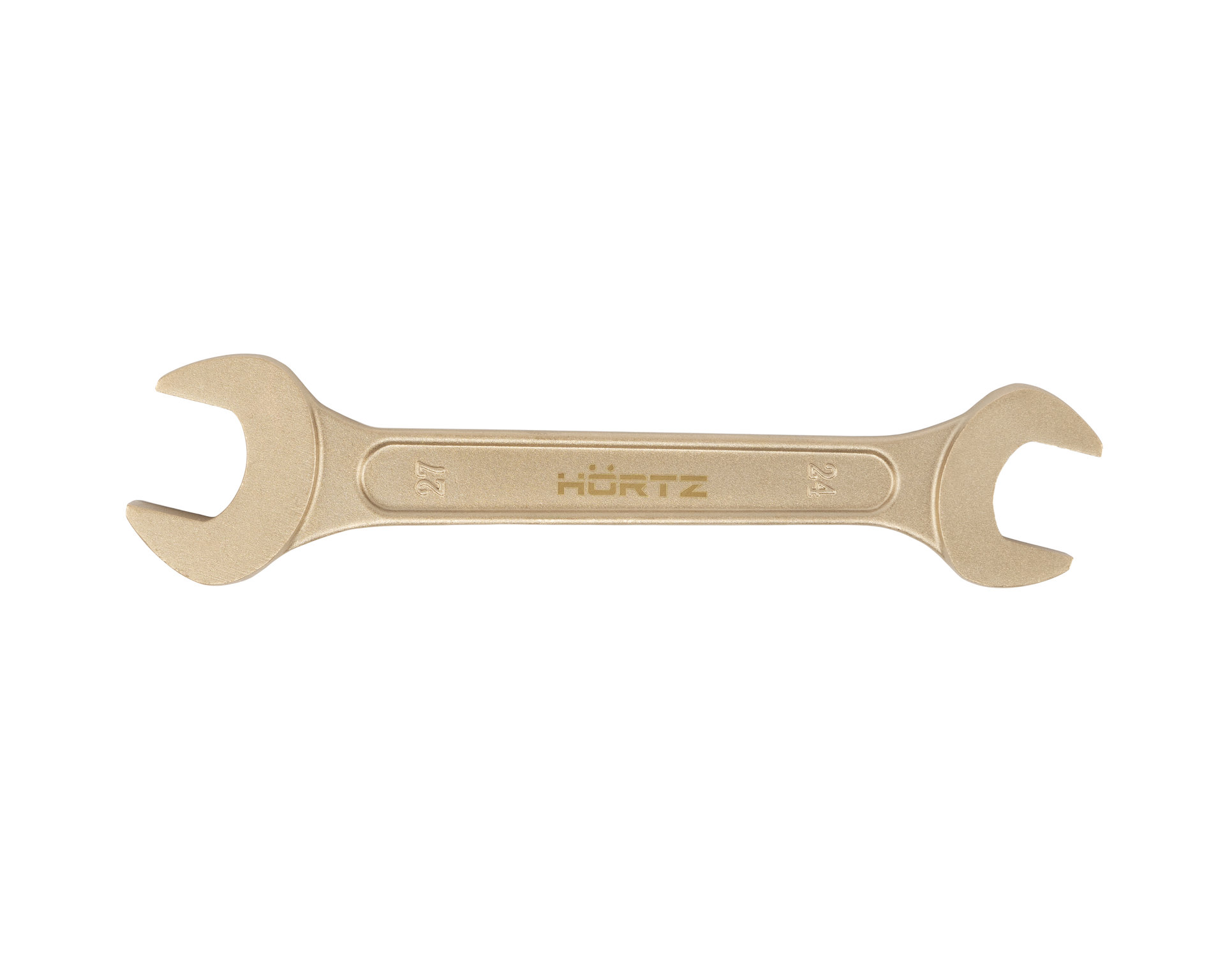 Ключ гаечный рожковый двусторонний 24х27 искробезопасный сплав AlCu, HORTZ