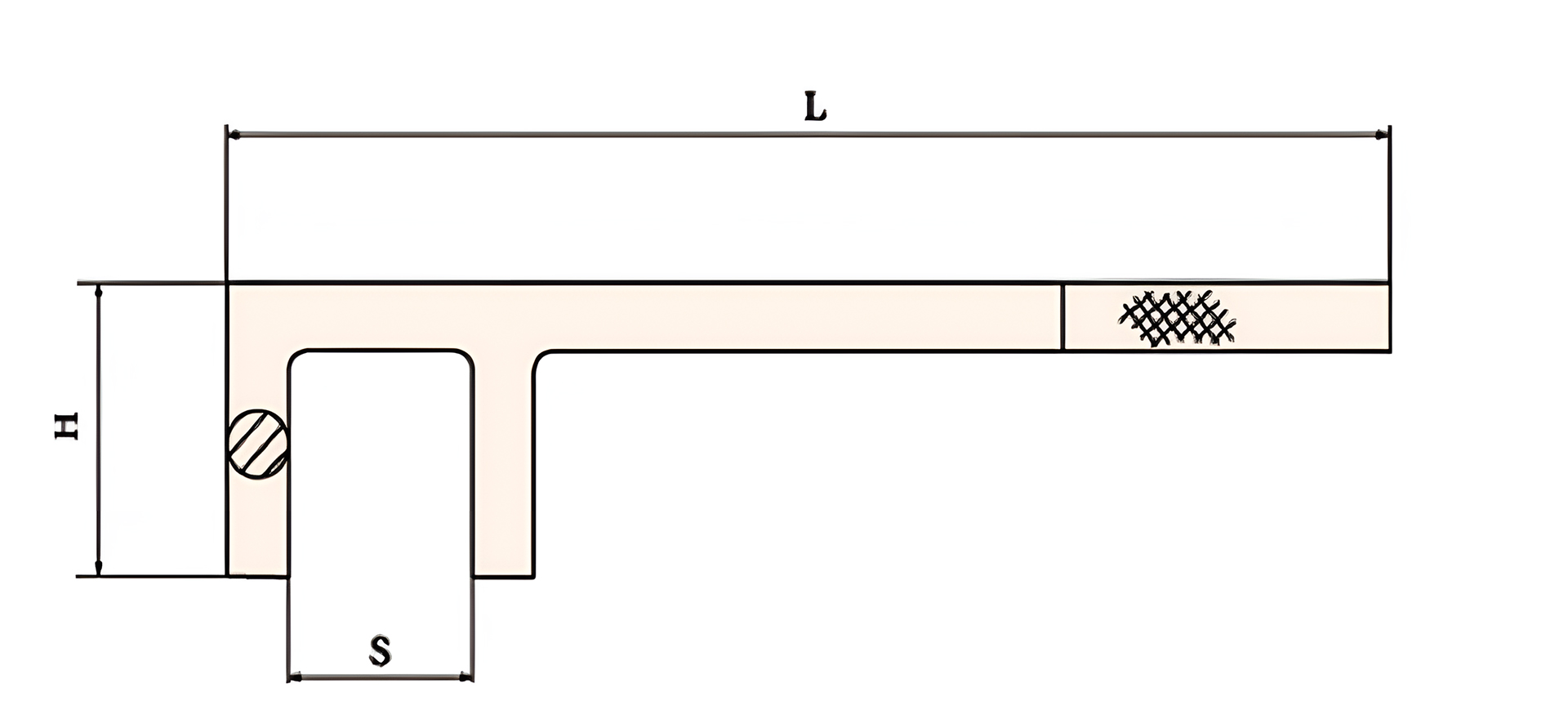 Ключ вентильный с круглым сечением П-образный 35х250 искробезопасный сплав AlCu 176-35, HORTZ
